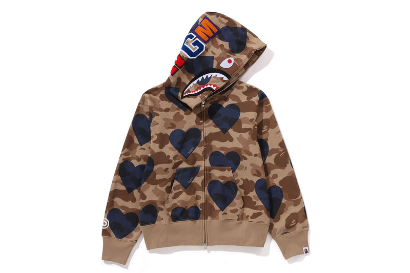 I LOVE BAPE SHARK FULL ZIP HOODIE LADIES