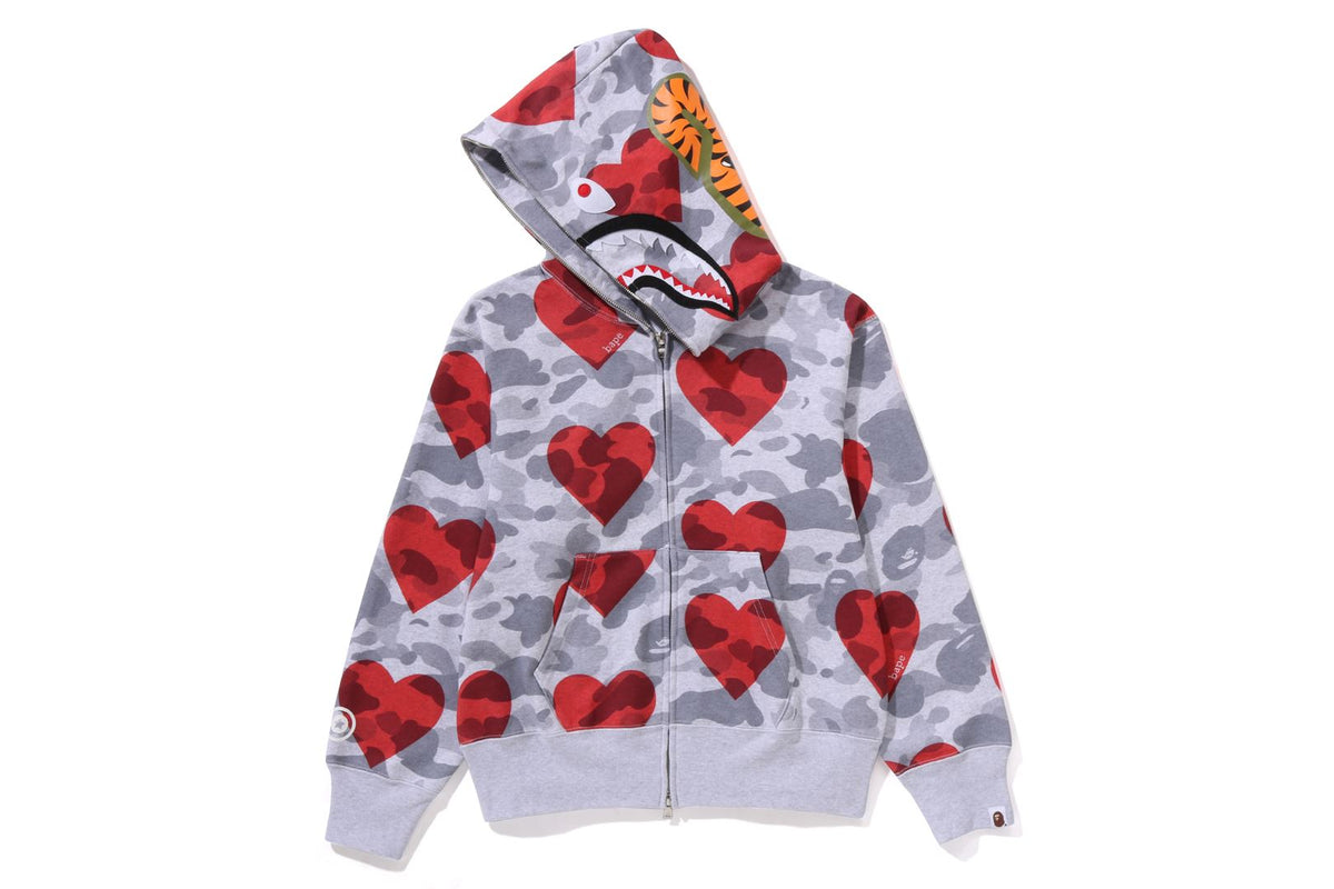 A BATHING APE® I Love BAPE Shark Full Zip Hoodie Bape official
