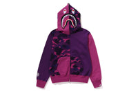 COLOR CAMO SHARK FULL ZIP HOODIE LADIES