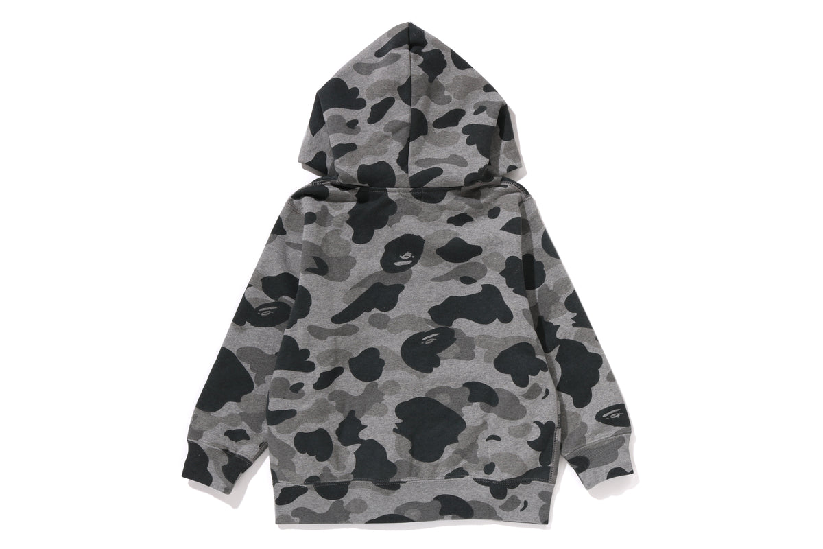 HEATHER GRAY CAMO ZIP HOODIE KIDS