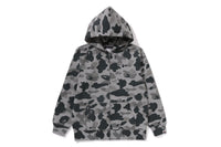 HEATHER GRAY CAMO ZIP HOODIE JR