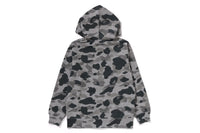 HEATHER GRAY CAMO ZIP HOODIE JR