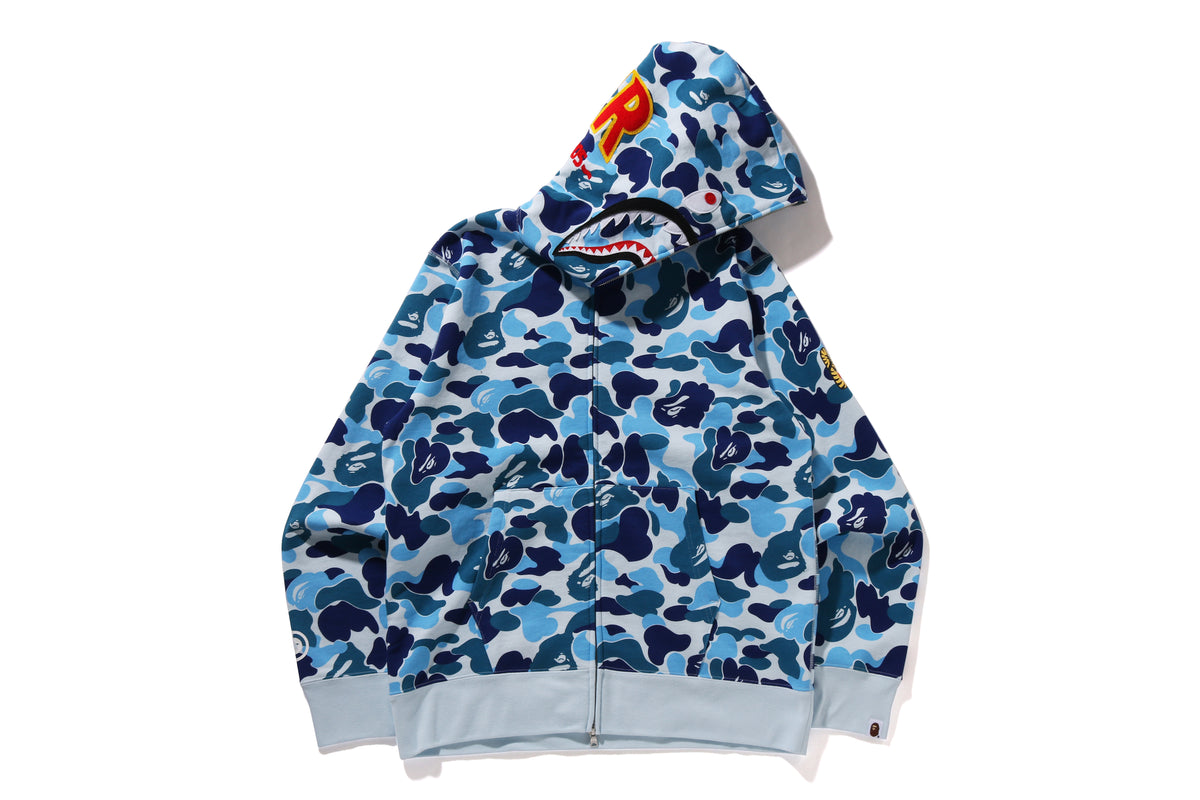 BAPE MENS ABC CAMO SHARK FULL ZIP HOODIE JACKET