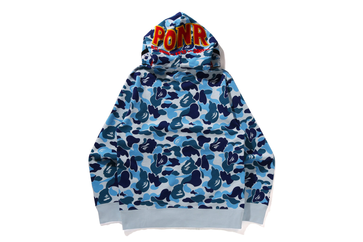 BAPE MENS ABC CAMO SHARK FULL ZIP HOODIE JACKET