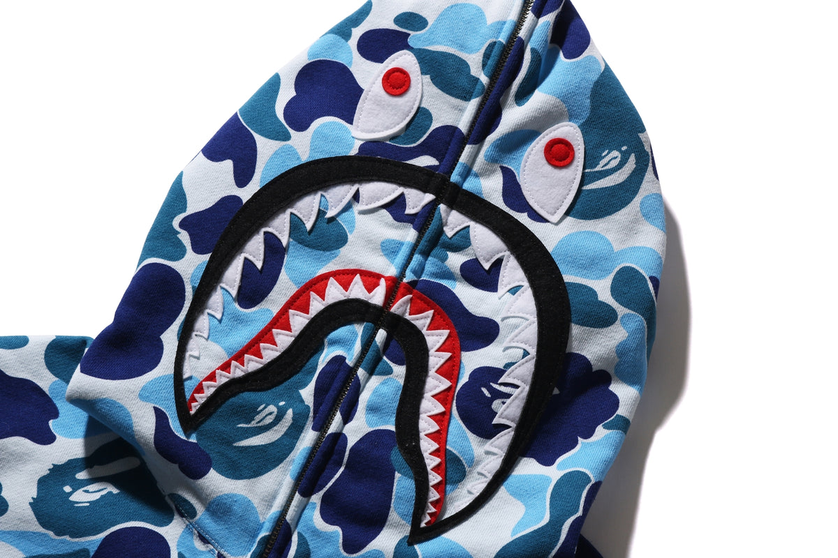 BAPE MENS ABC CAMO SHARK FULL ZIP HOODIE JACKET