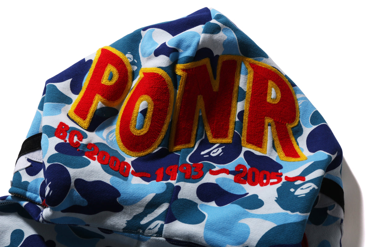 BAPE MENS ABC CAMO SHARK FULL ZIP HOODIE JACKET