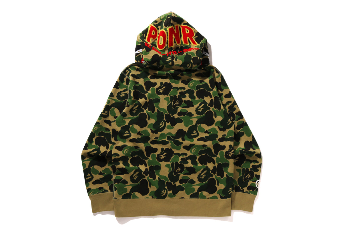 BAPE MENS ABC CAMO SHARK FULL ZIP HOODIE JACKET
