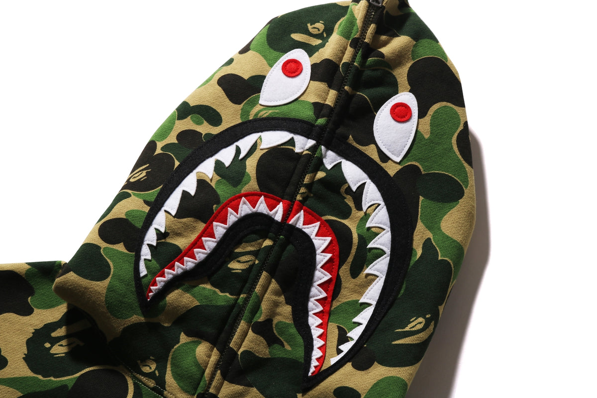 BAPE MENS ABC CAMO SHARK FULL ZIP HOODIE JACKET