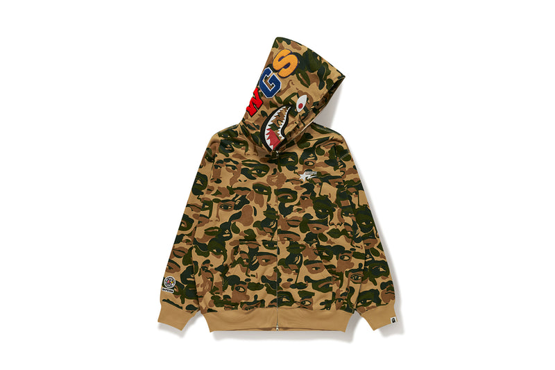 BAPE X KIDSUPER CAMO SHARK FULL ZIP HOODIE