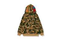 BAPE X KIDSUPER CAMO SHARK FULL ZIP HOODIE