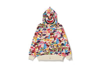 BAPE X KIDSUPER CAMO SHARK FULL ZIP HOODIE