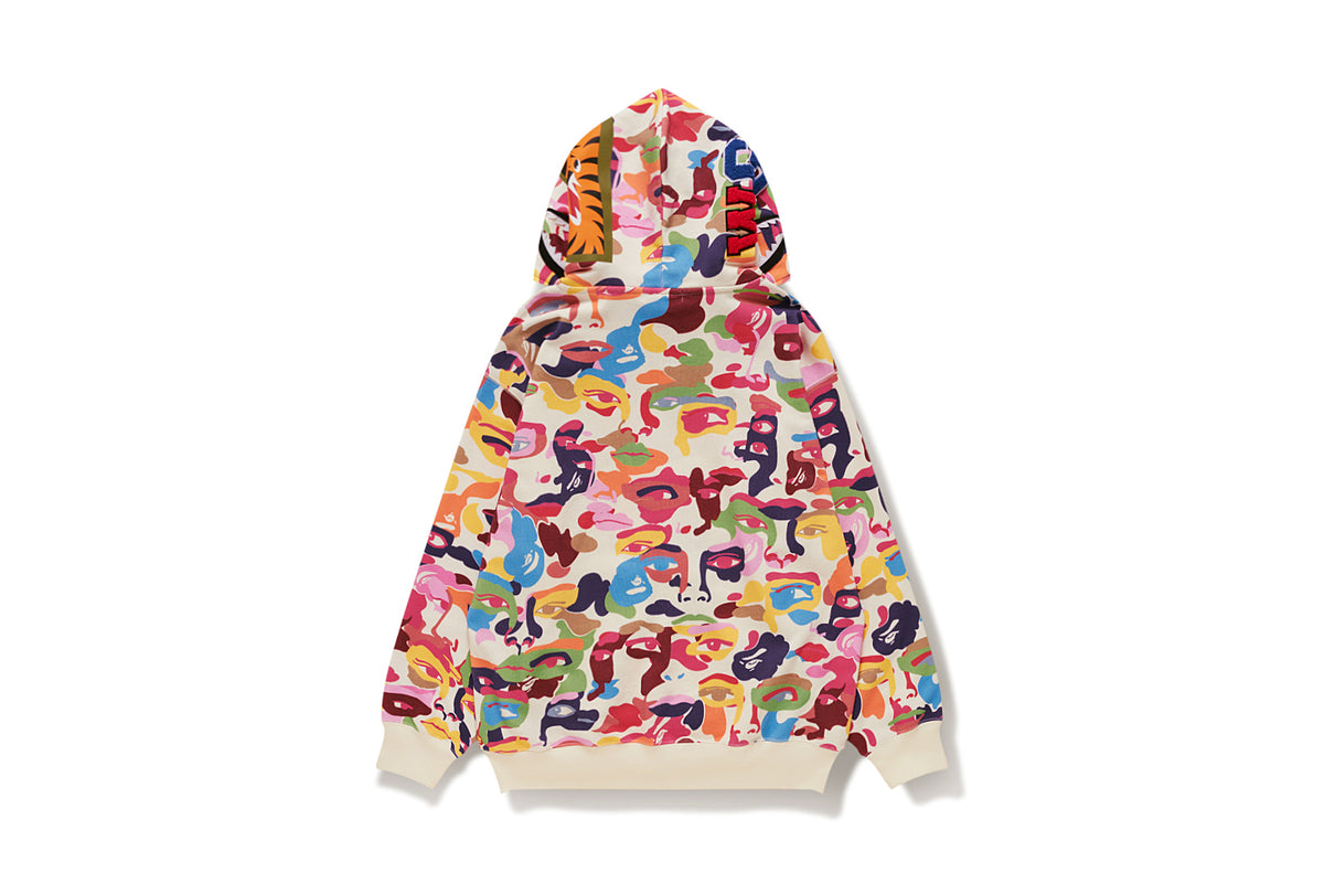 BAPE X KIDSUPER CAMO SHARK FULL ZIP HOODIE