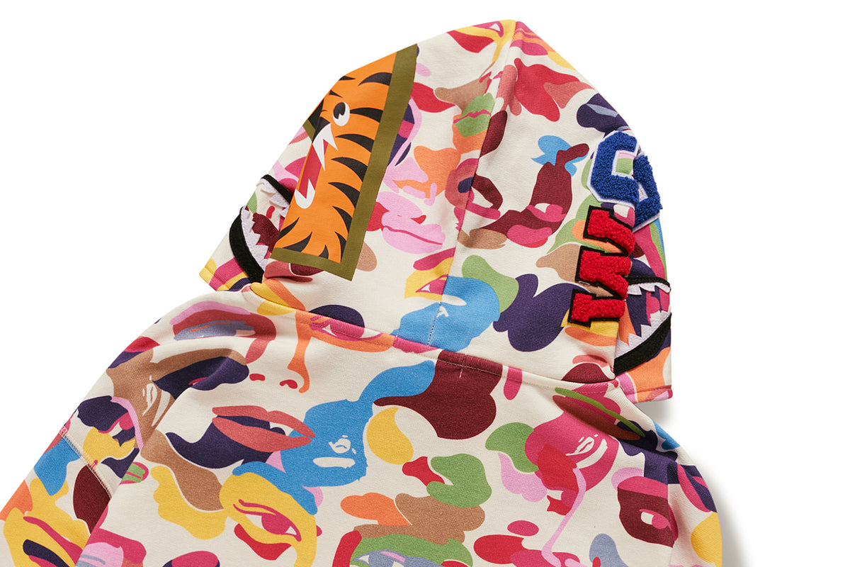 BAPE X KIDSUPER CAMO SHARK FULL ZIP HOODIE