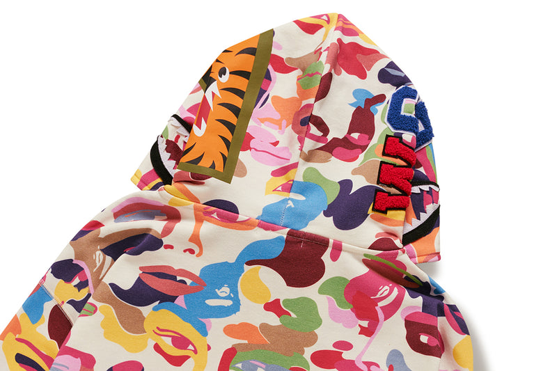 BAPE X KIDSUPER CAMO SHARK FULL ZIP HOODIE
