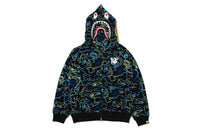 BAPE X 88RISING GLOW IN THE DARK CAMO SHARK FULL ZIP HOODIE
