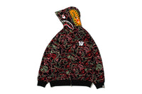 BAPE X 88RISING GLOW IN THE DARK CAMO SHARK FULL ZIP HOODIE