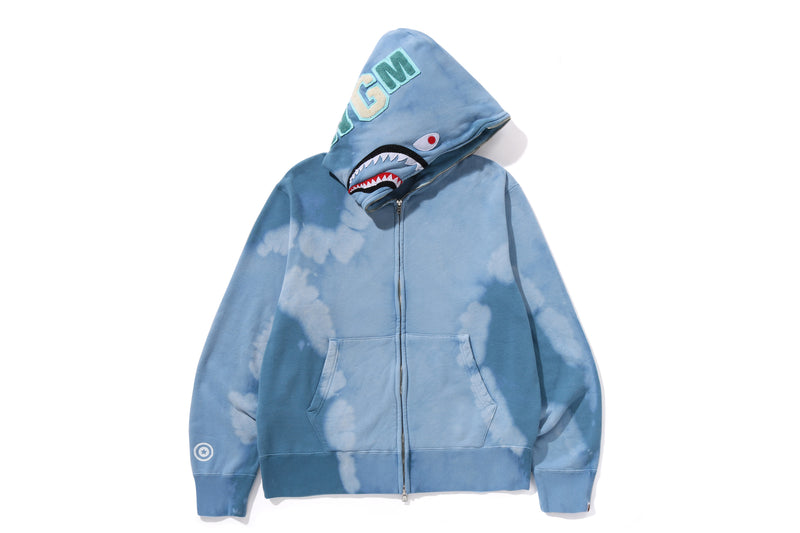 HAND DYE SHARK FULL ZIP HOODIE