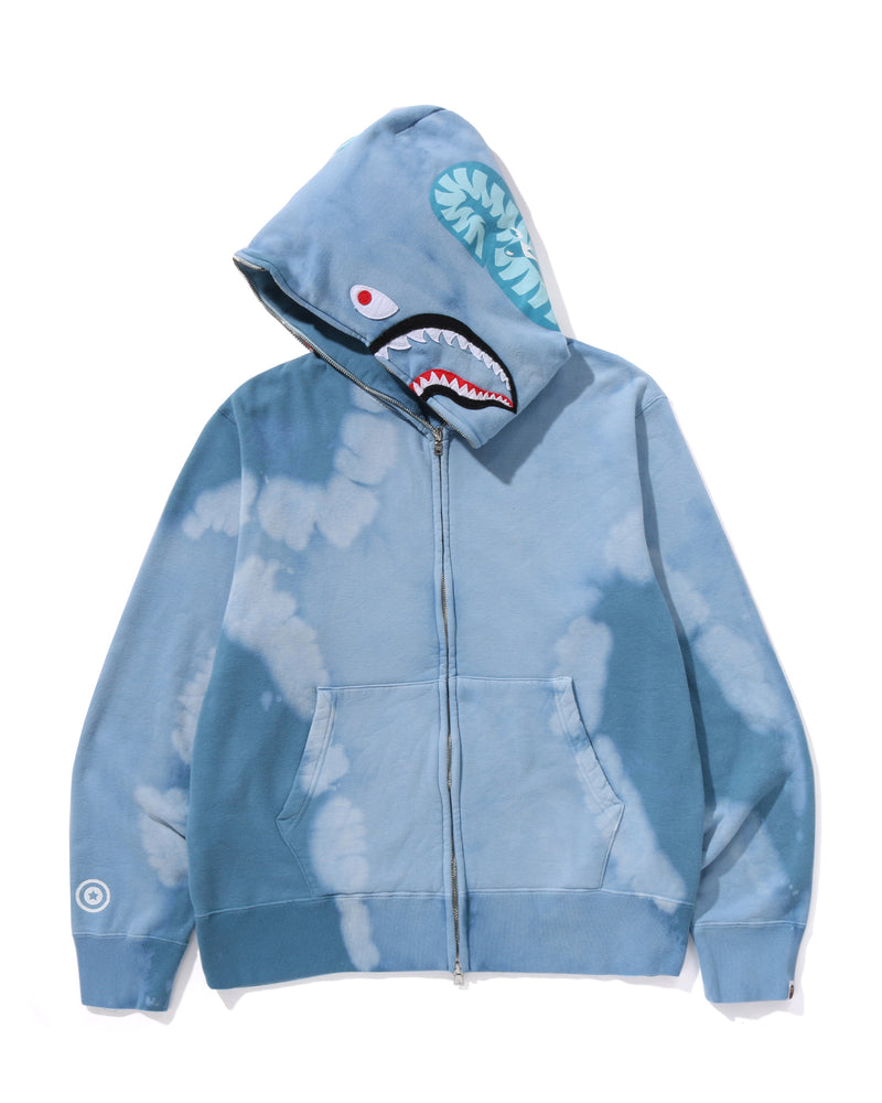 HAND DYE SHARK FULL ZIP HOODIE