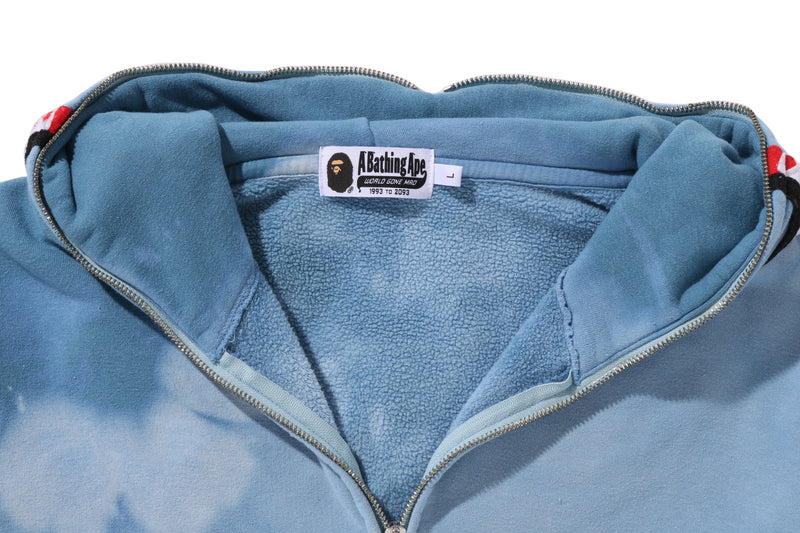 HAND DYE SHARK FULL ZIP HOODIE