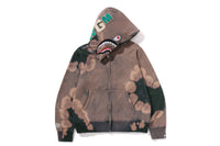 HAND DYE SHARK FULL ZIP HOODIE