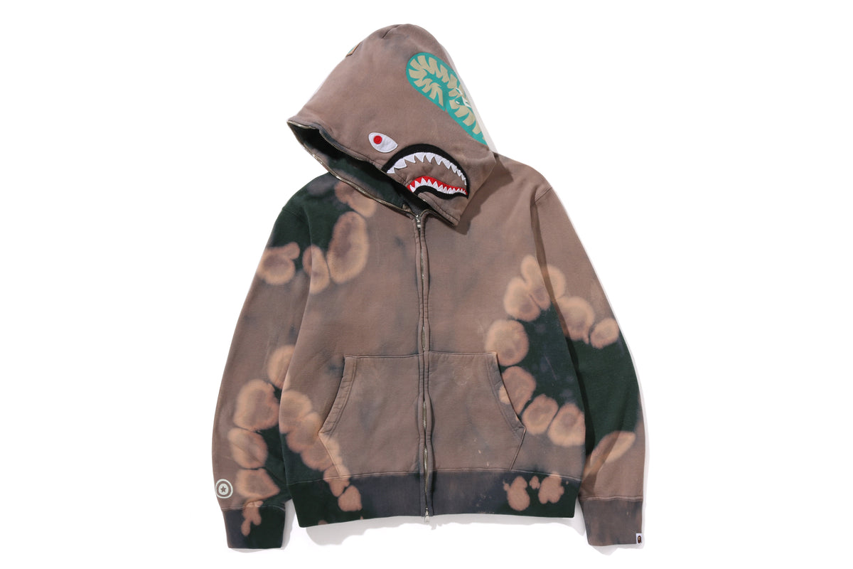 HAND DYE SHARK FULL ZIP HOODIE
