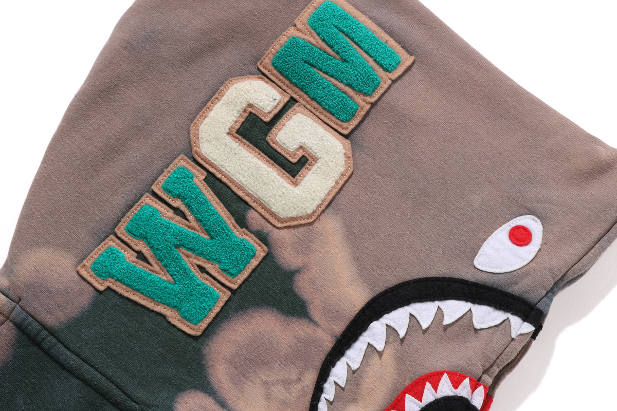 HAND DYE SHARK FULL ZIP HOODIE