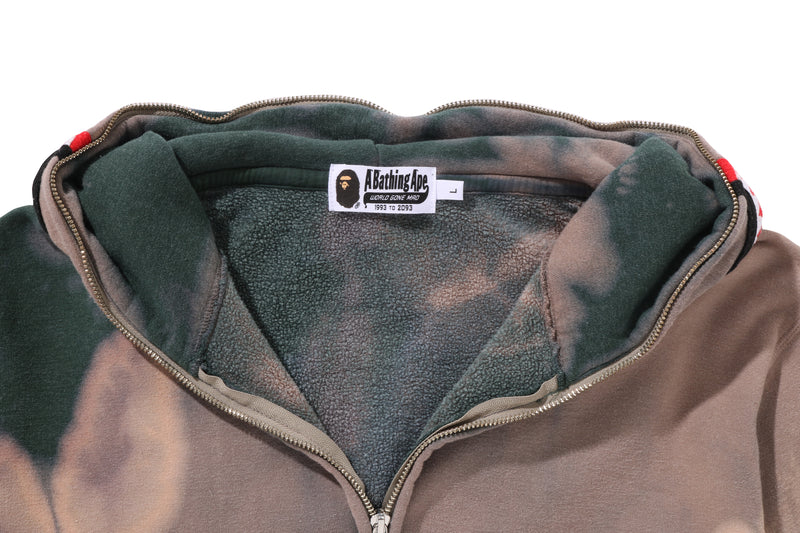 HAND DYE SHARK FULL ZIP HOODIE