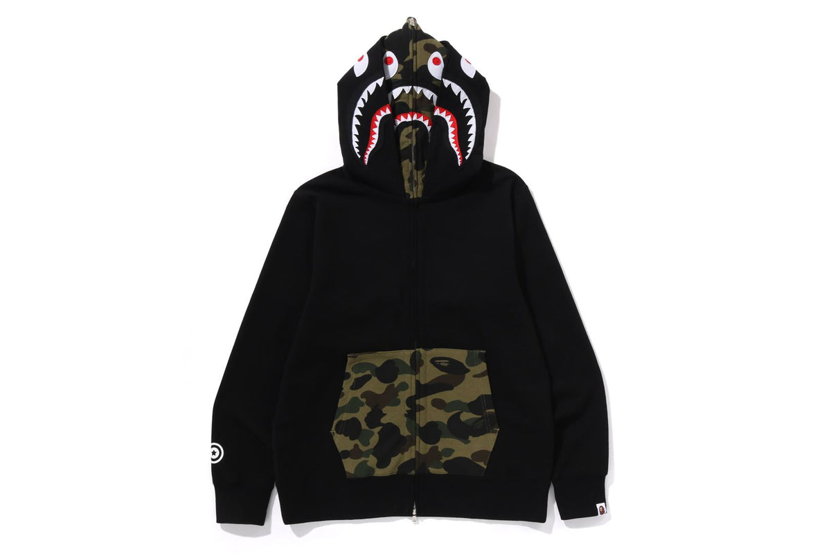 1ST CAMO SHARK FULL ZIP HOODIE