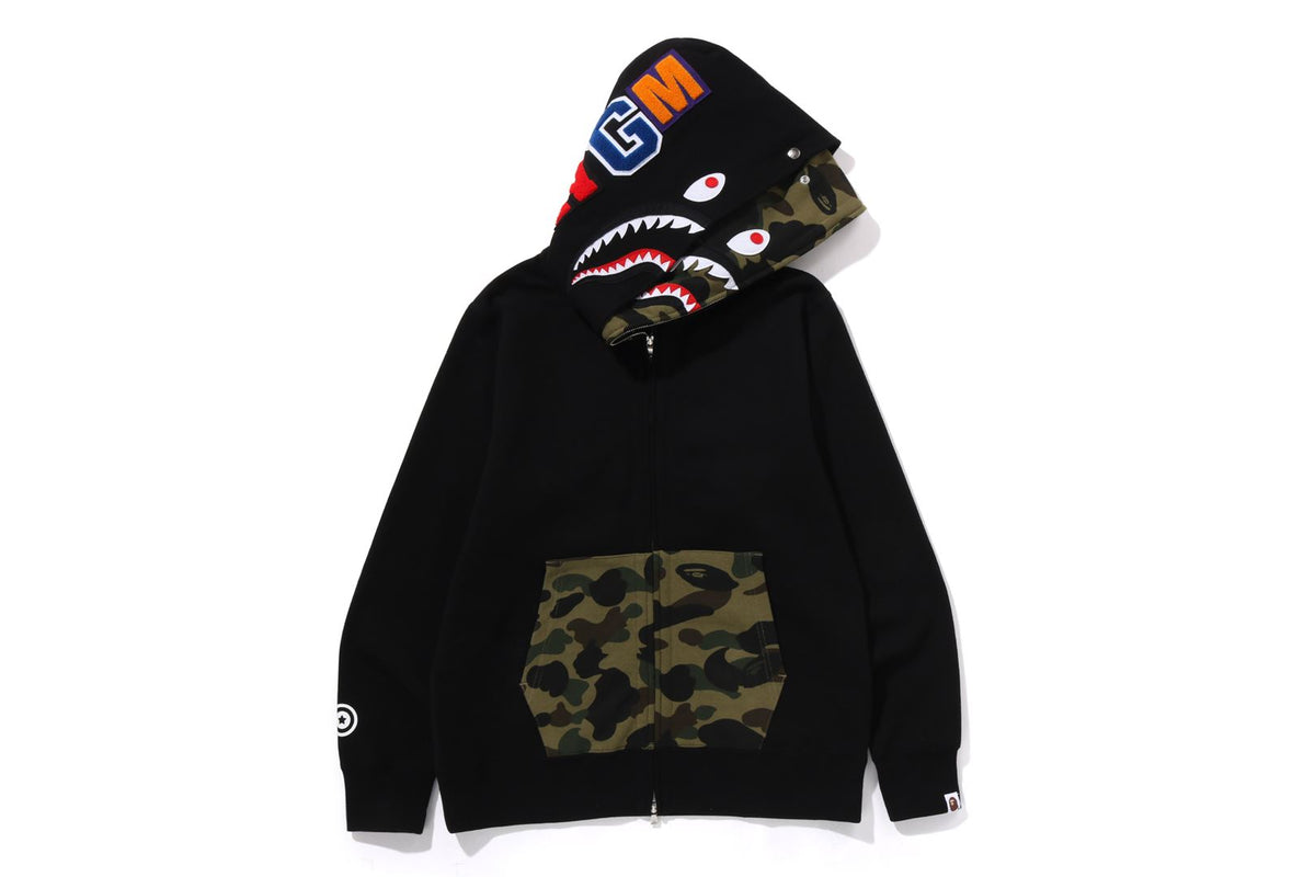 1ST CAMO SHARK FULL ZIP HOODIE