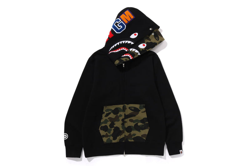 1ST CAMO SHARK FULL ZIP HOODIE