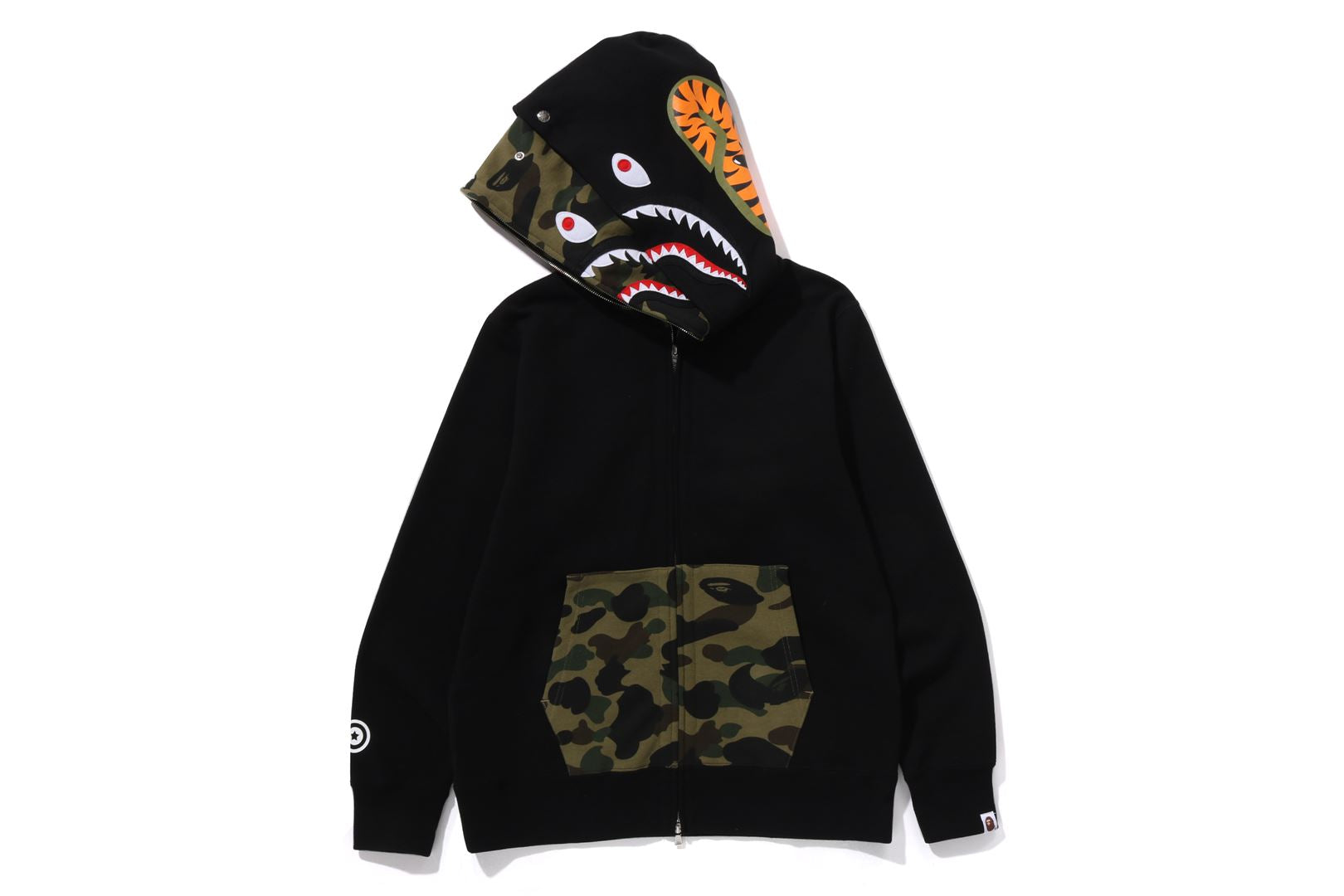 A BATHING APE® 1st Camo Shark Full Zip Double Hoodie | Bape