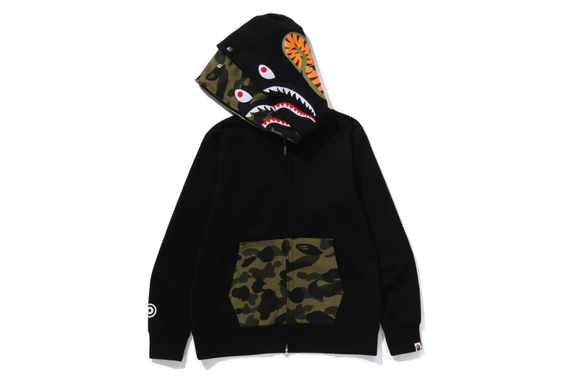 1ST CAMO SHARK FULL ZIP HOODIE