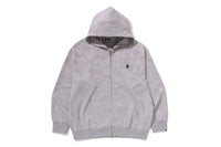 SOLID CAMO JACQUARD ONE POINT RELAXED FIT ZIP HOODIE