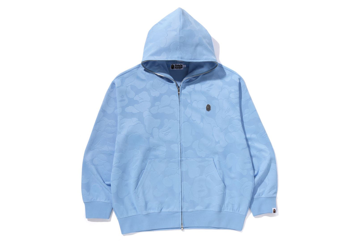 SOLID CAMO JACQUARD ONE POINT RELAXED FIT ZIP HOODIE