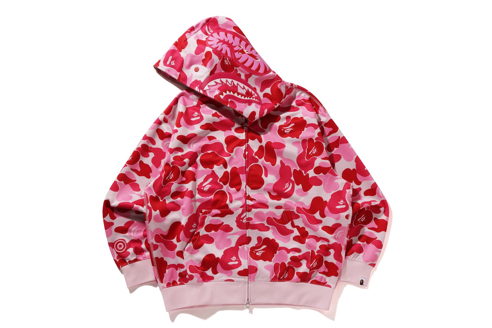 A BATHING APE® Abc Camo Rayon Relaxed Fit Shark Full Zip Hoodie