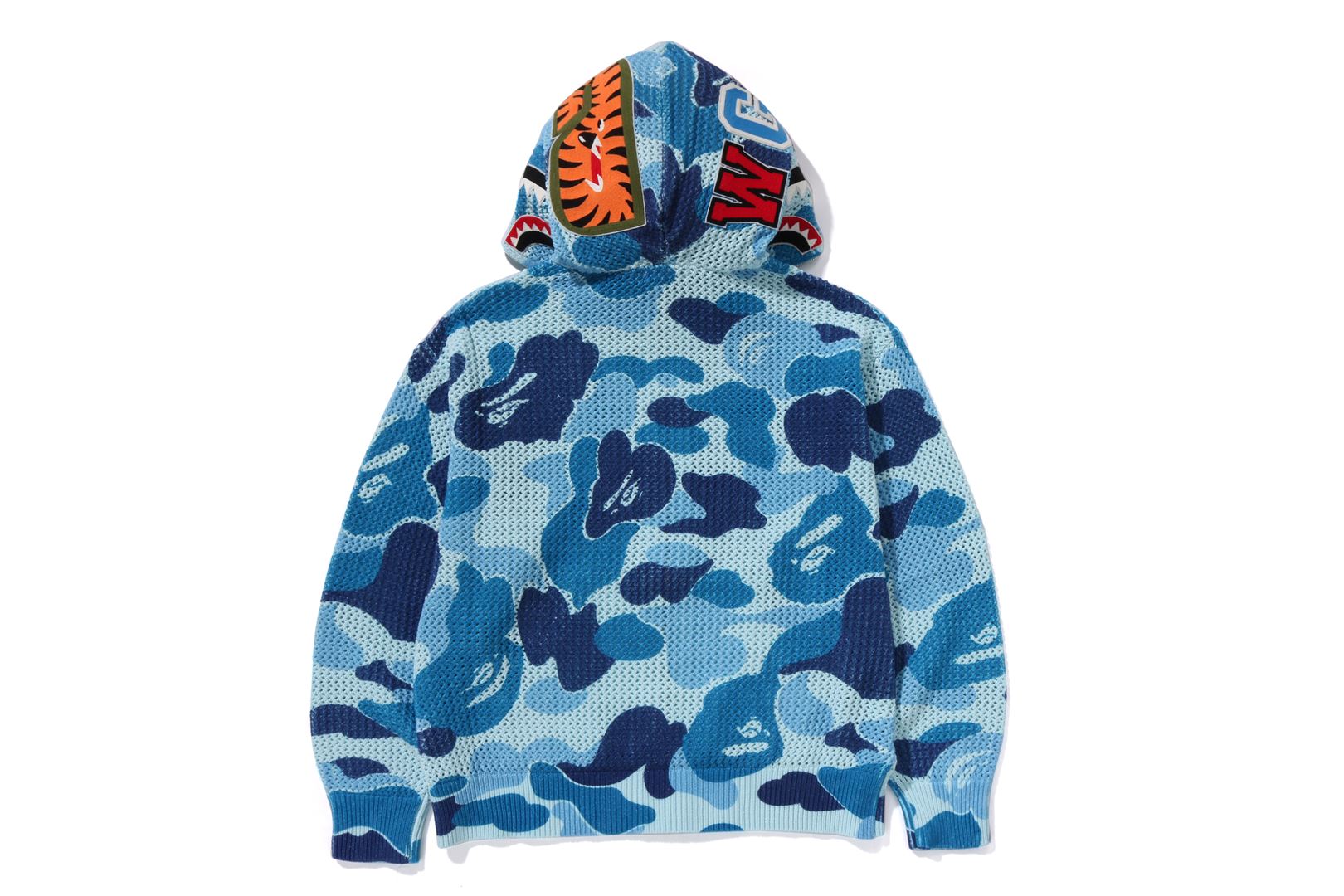 A BATHING APE® Abc Camo Crochet Relaxed Fit Shark Full Zip Hoodie