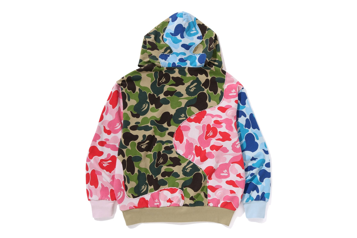 ABC CAMO PATCHWORK RELAXED FIT ZIP HOODIE