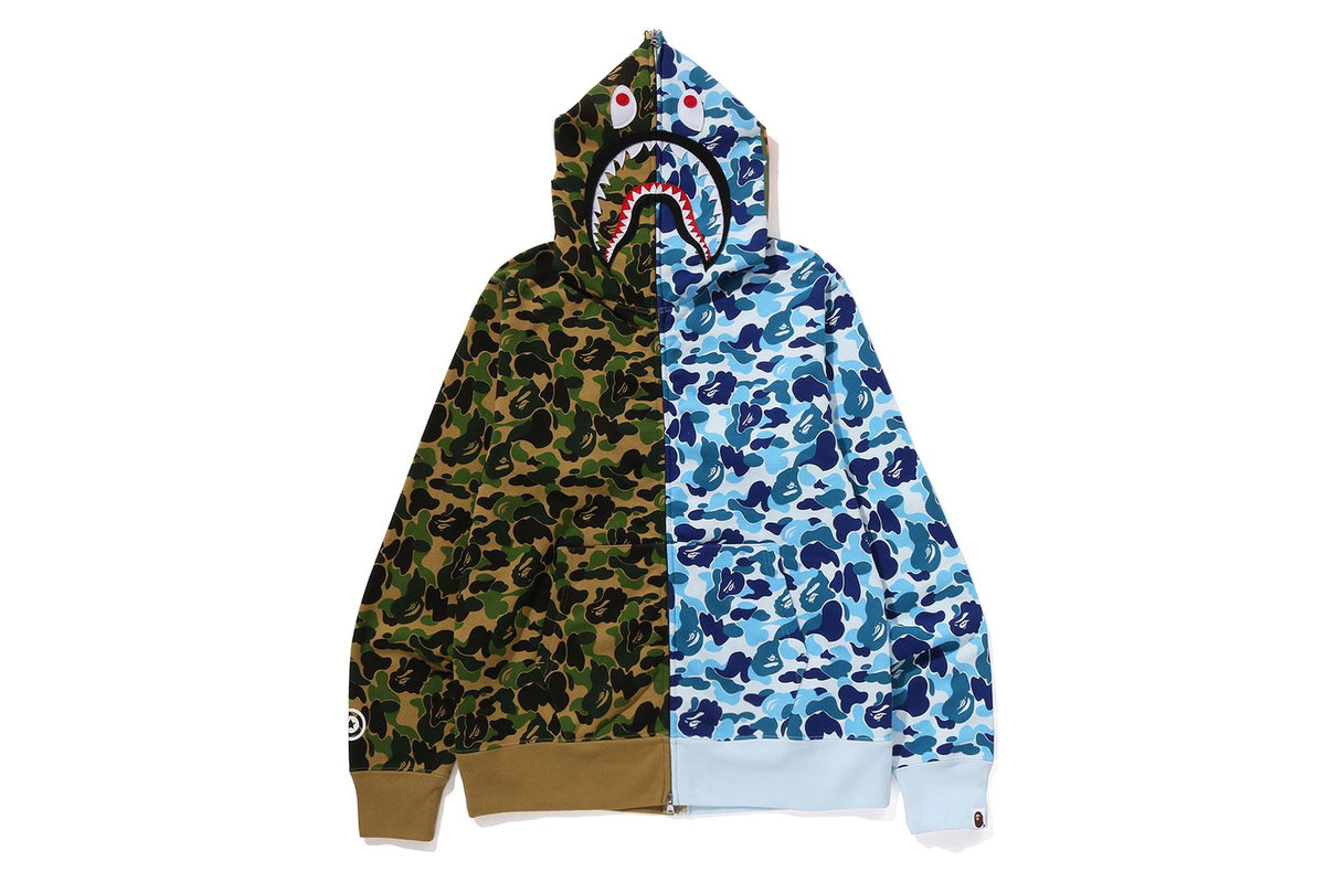 ABC CAMO SEPARATE SHARK FULL ZIP HOODIE