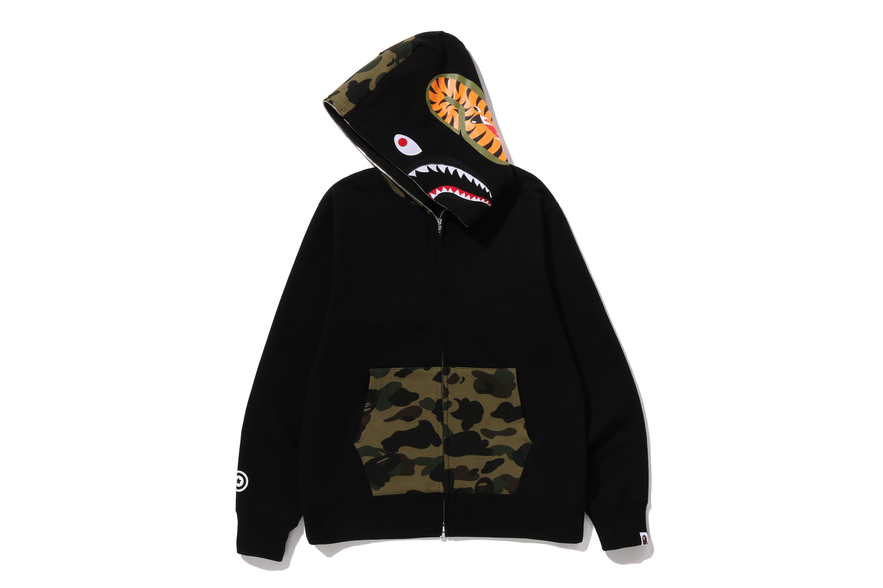 A BATHING APE SHARK FULL ZIP パーカー A BATHING APE® Shark Full Zip Hoodie | Bape official website – uk