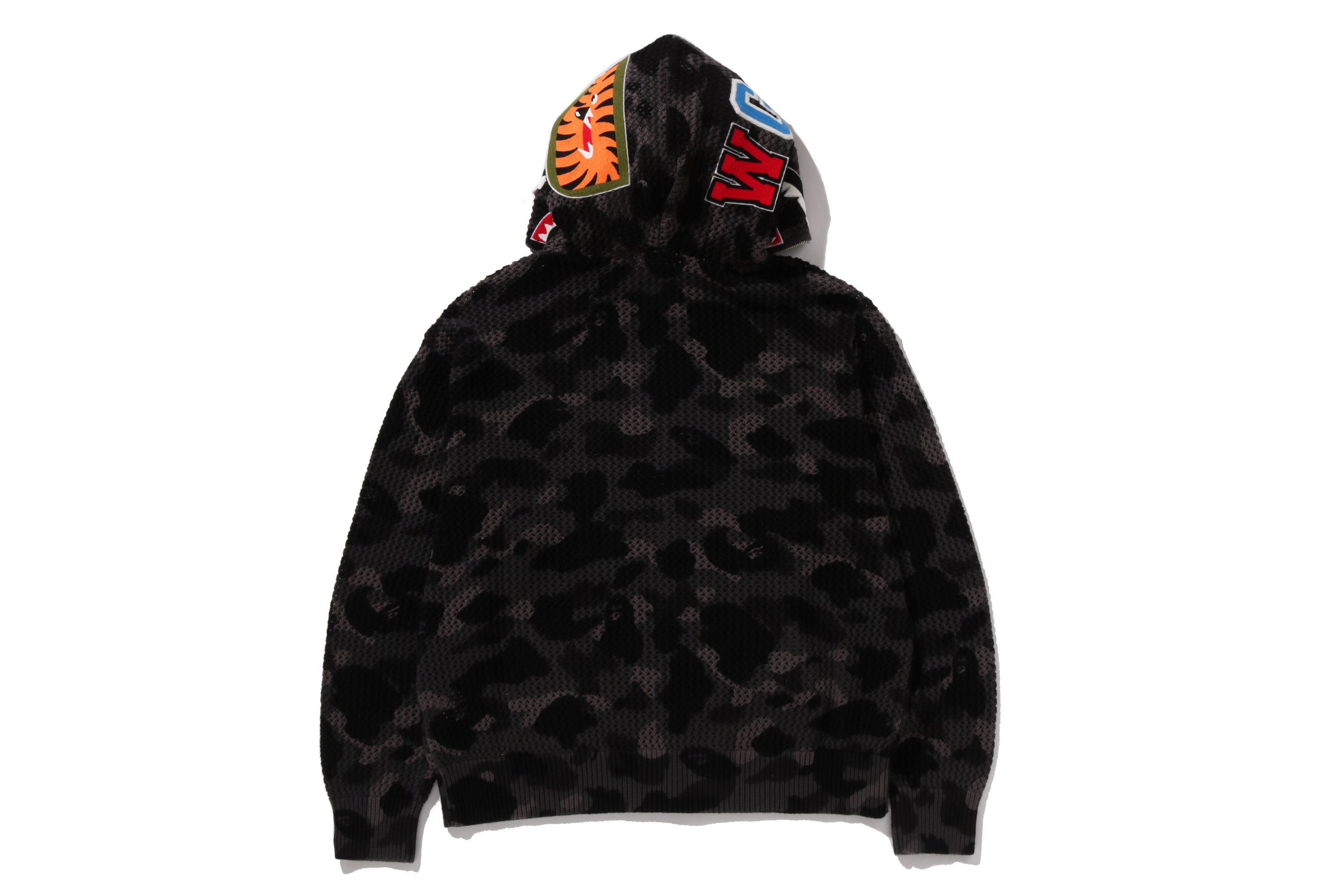 A BATHING APE® Color Camo Crochet Relaxed Fit Shark Full Zip