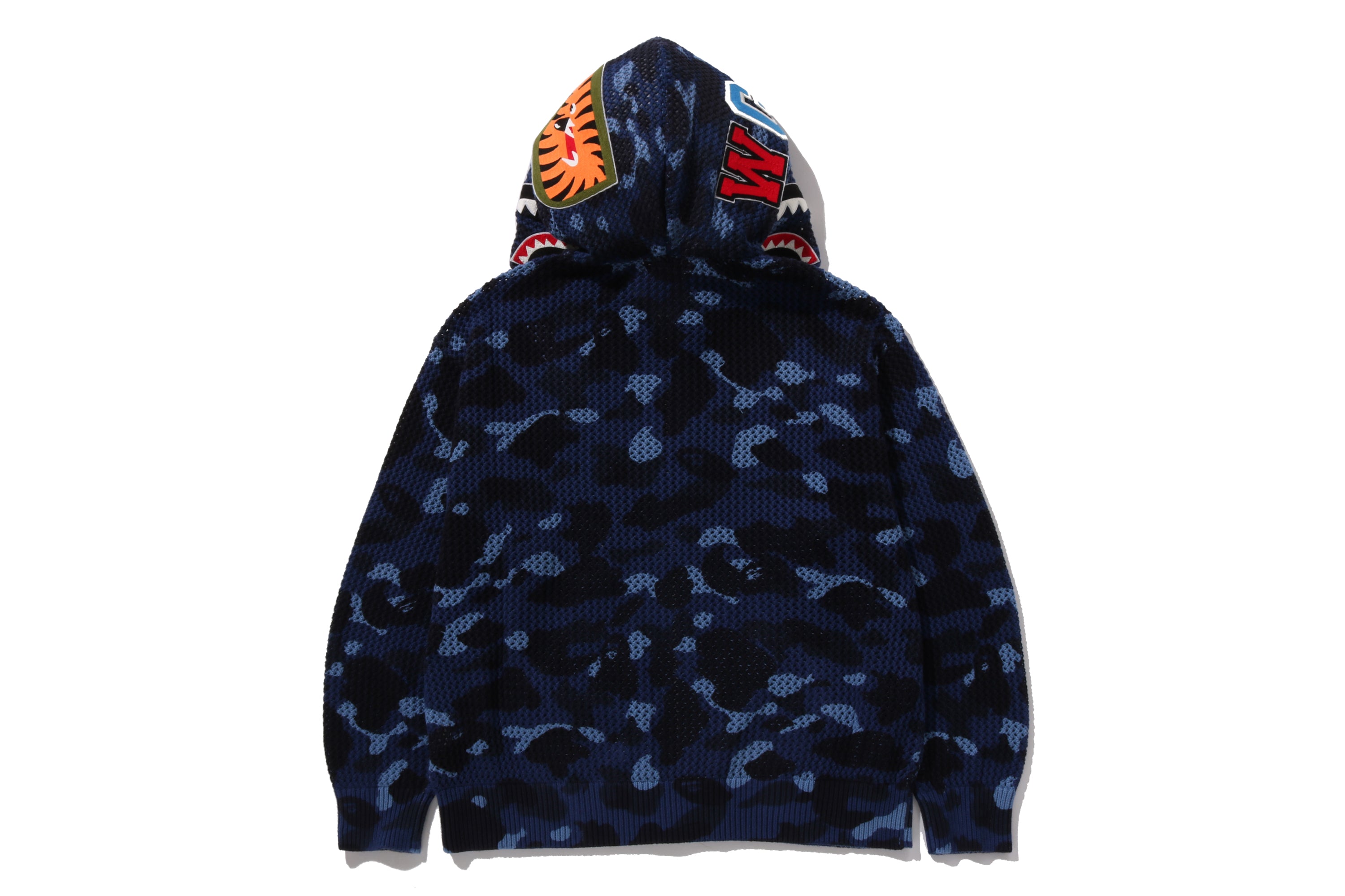A BATHING APE® Color Camo Crochet Relaxed Fit Shark Full Zip