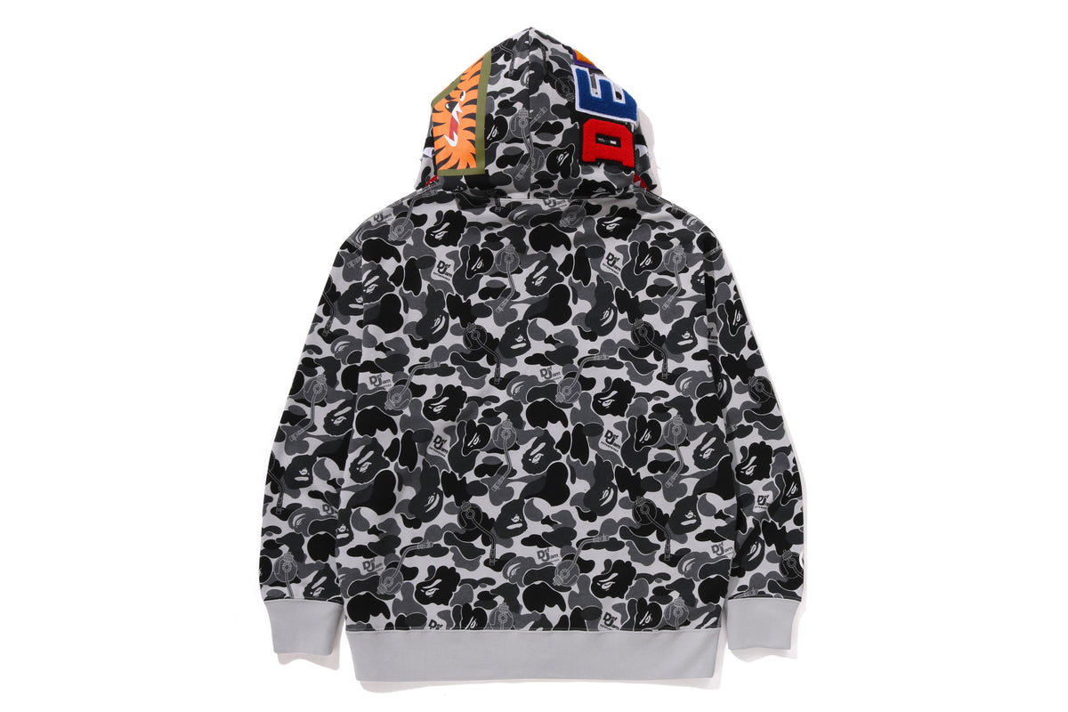 BAPE X DEF JAM CAMO SHARK RELAXED FIT FULL ZIP HOODIE