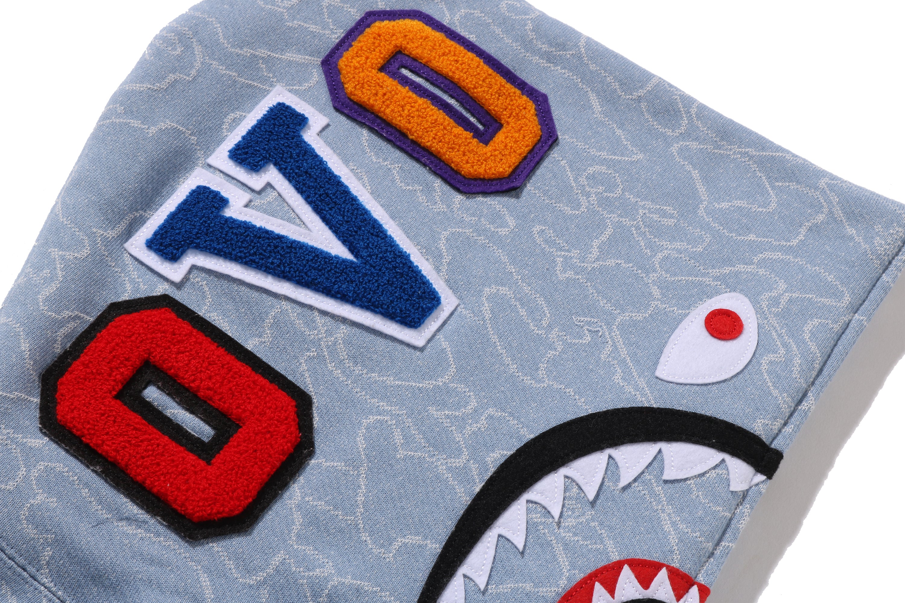 A BATHING APE® BAPE X OVO Neon 1st Camo Jacquard Shark Full Zip