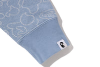 BAPE X OVO NEON 1ST CAMO JACQUARD SHARK FULL ZIP HOODIE