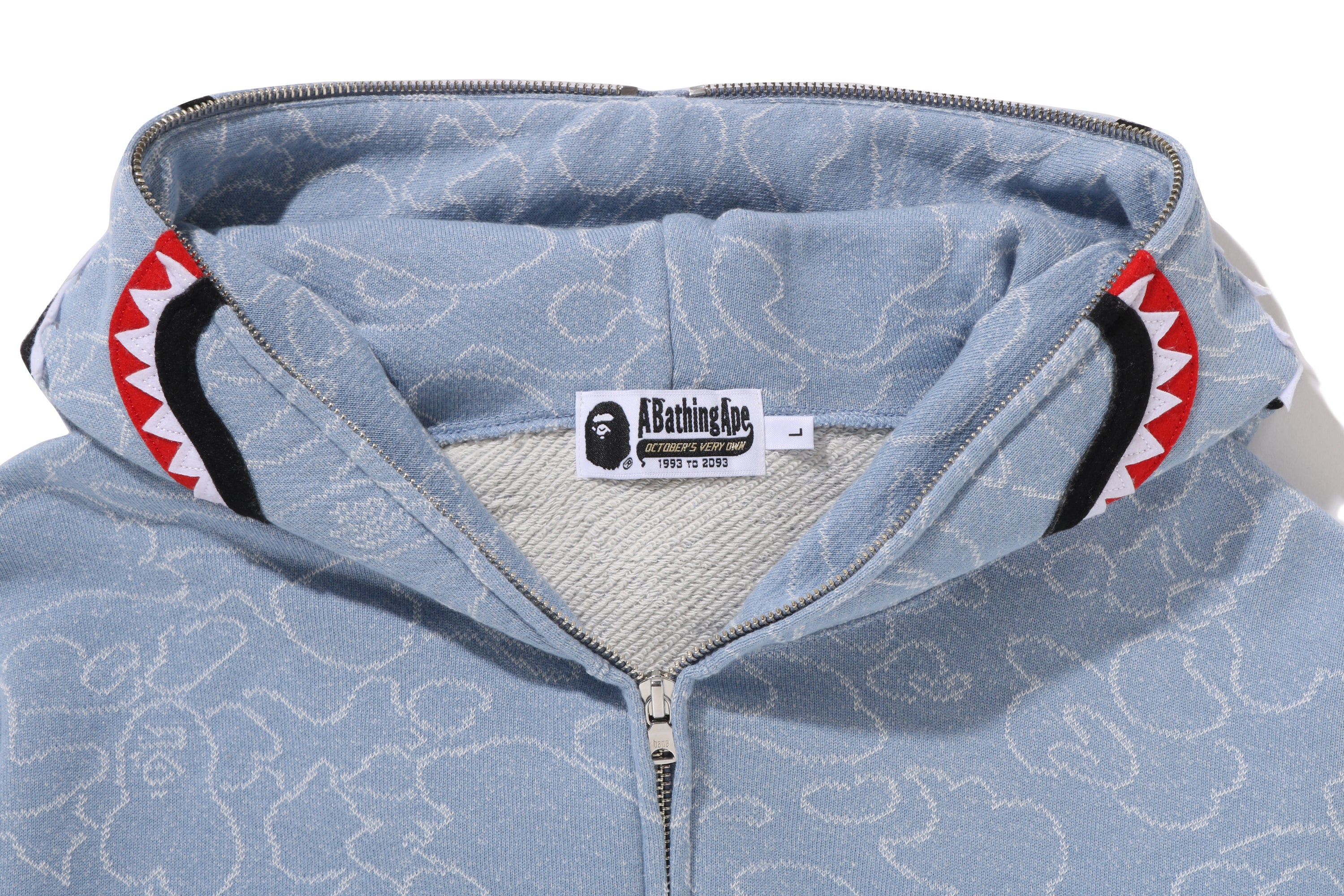 A BATHING APE® BAPE X OVO Neon 1st Camo Jacquard Shark Full Zip