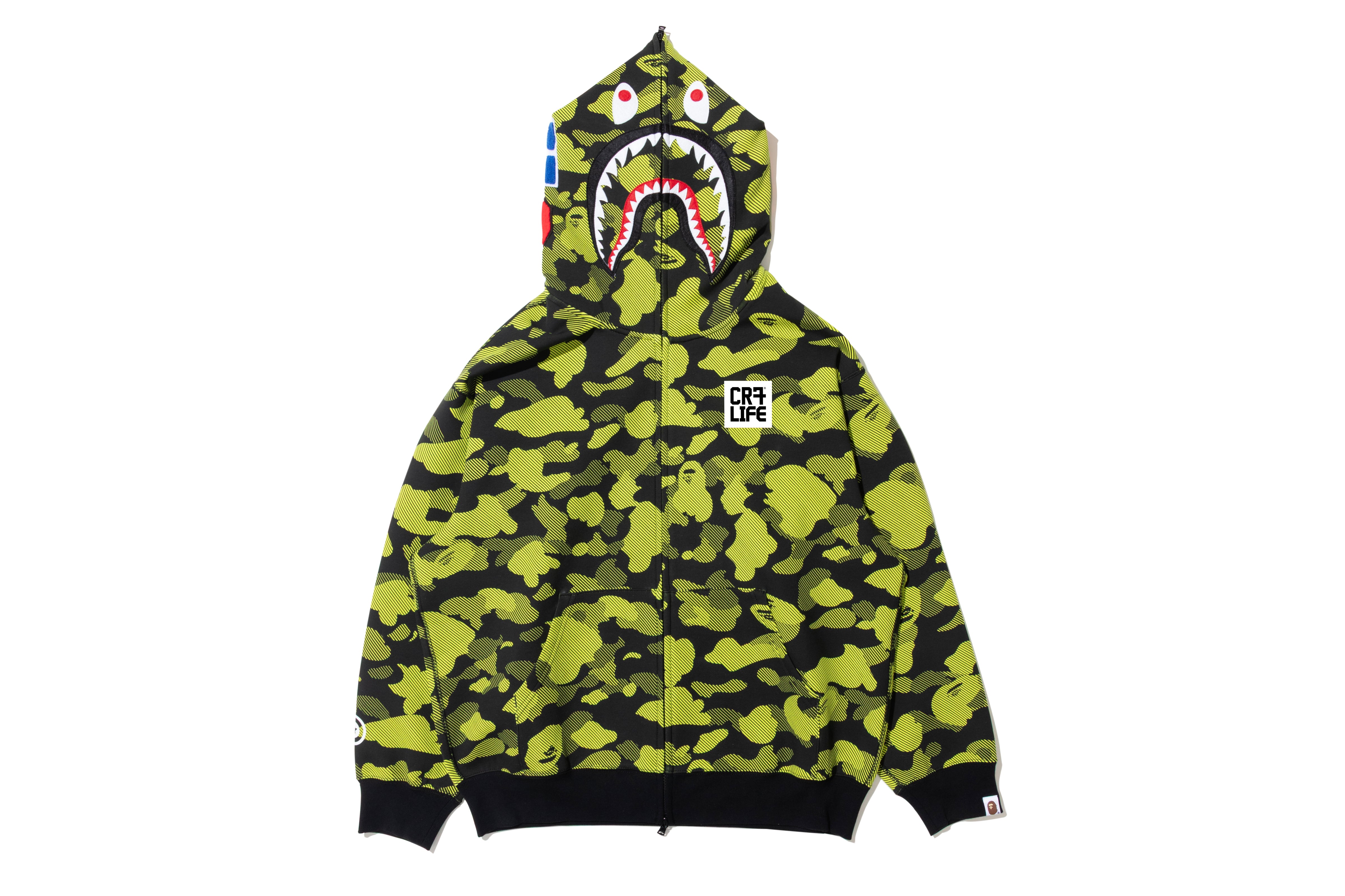 A BATHING APE® BAPE X Cr7 Life Logo Relaxed Fit Shark Full Zip