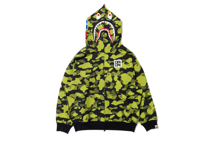 BAPE X CR7 LIFE LOGO RELAXED FIT SHARK FULL ZIP HOODIE #1