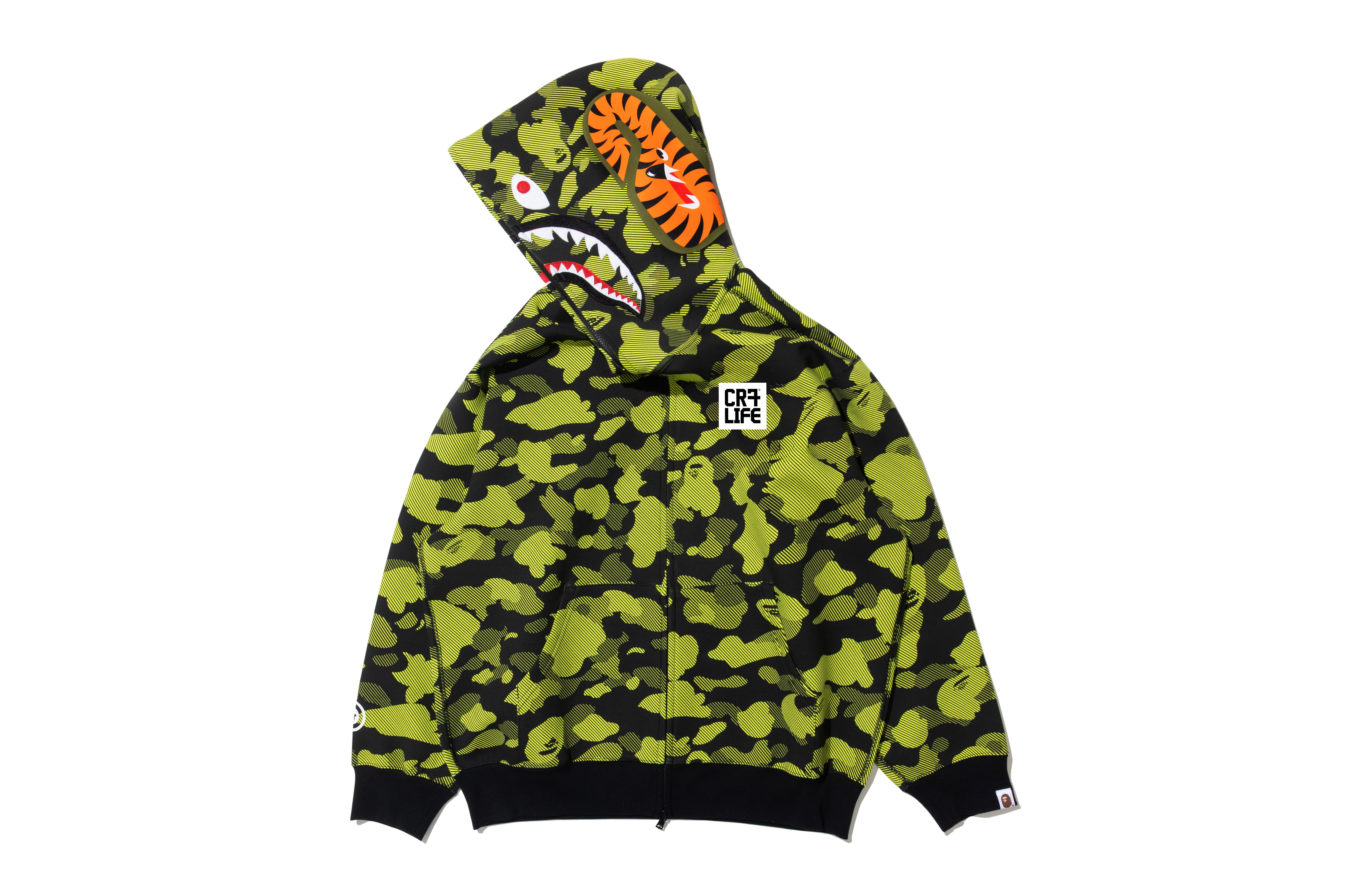 A BATHING APE® BAPE X Cr7 Life Logo Relaxed Fit Shark Full Zip