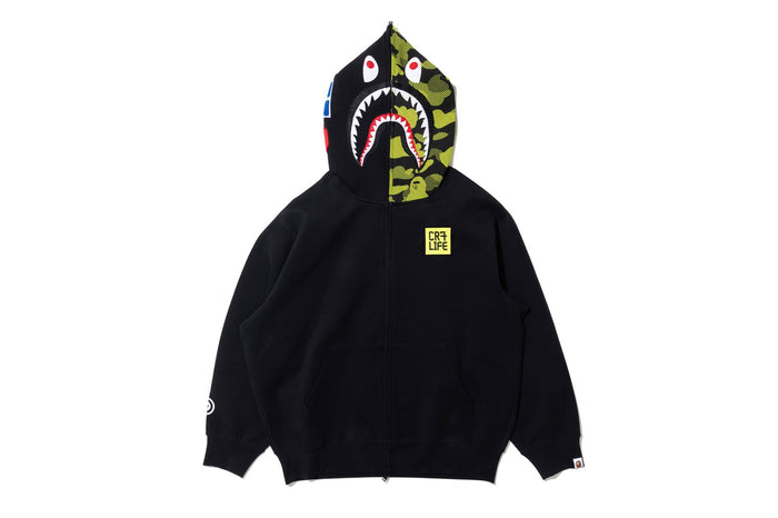 BAPE X CR7 LIFE LOGO RELAXED FIT SHARK FULL ZIP HOODIE M #2