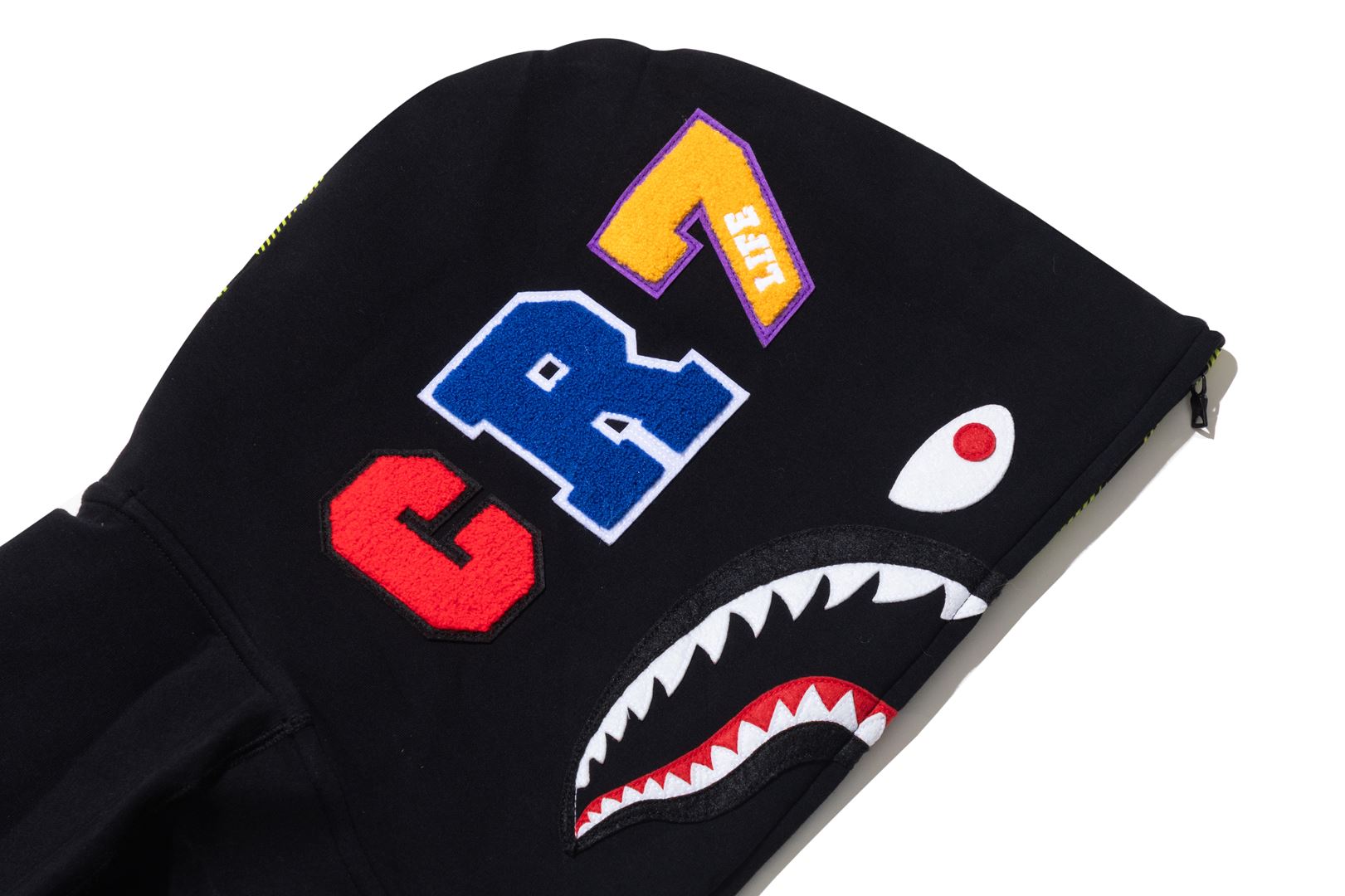A BATHING APE® BAPE X Cr7 Life Logo Relaxed Fit Shark Full Zip